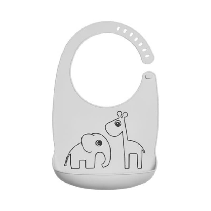 Bavoir Silicone Deer Friends Gris, deer friend gris