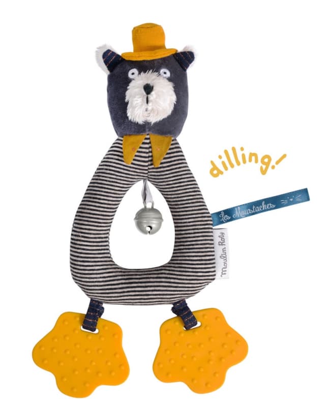 Anneau-hochet Chat Gris Alphonse les Moustaches, les moustaches 2021