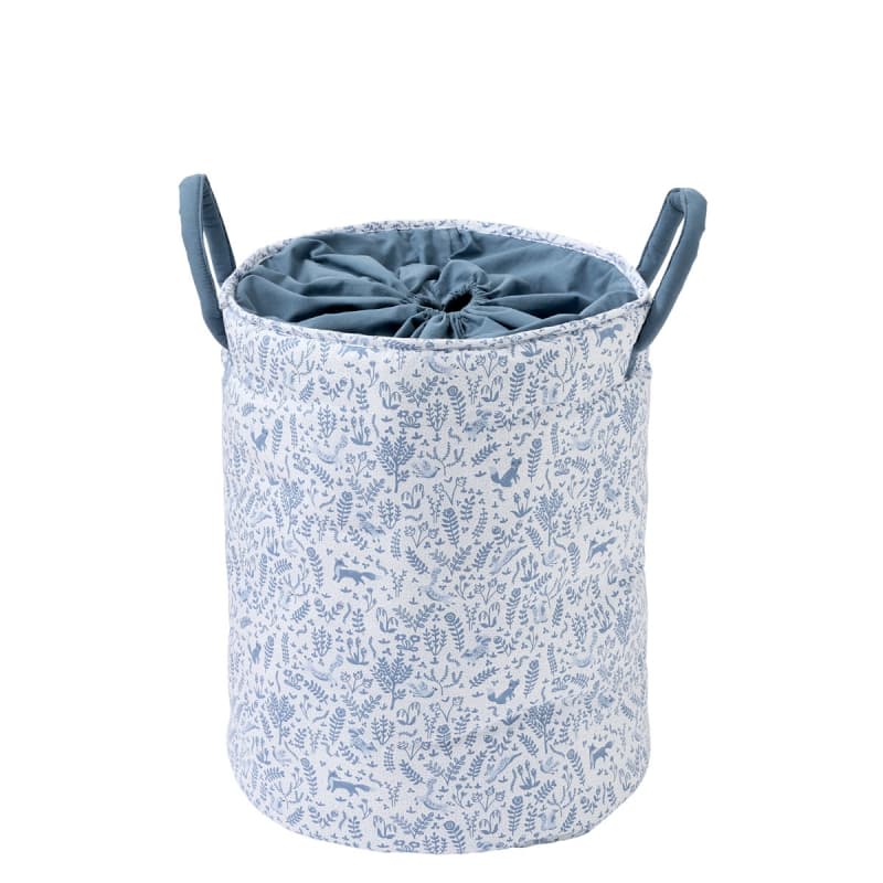 Maxi Panier de Rangement, blanc bleu 40x45cm foret enchantee bb&co per — vue 1 sur 4