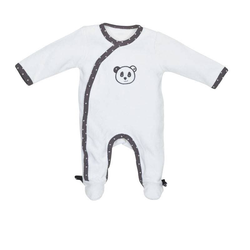 Pyjama Velours Blanc Taille 3 Mois Chao Chao, chao chao sauthon babywear blanc - gris fonce - no