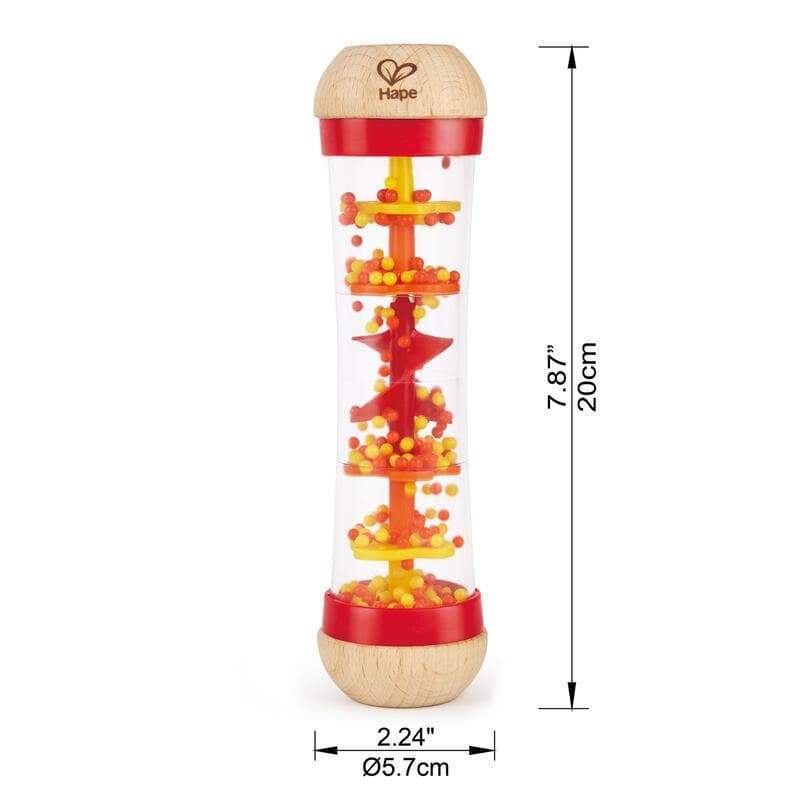 Baton de Pluie Rouge, eveil musical hape bois et multi 5,7 * 5,7 * 20 cm e-2023 — vue 3 sur 3