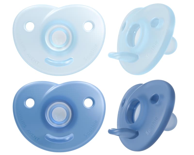 Sucette Soothie Coeur X2, bleu 0-3m avent 25/07 — vue 2 sur 3