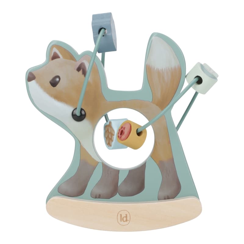 Mini Boulier a Bascule Renard, bleu marron vert multicolore forest friends little dutch — vue 3 sur 3