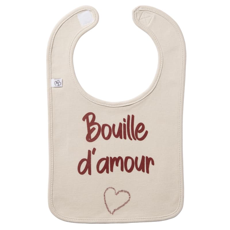 Bavoir Bouille d'Amour, bb&co sable per