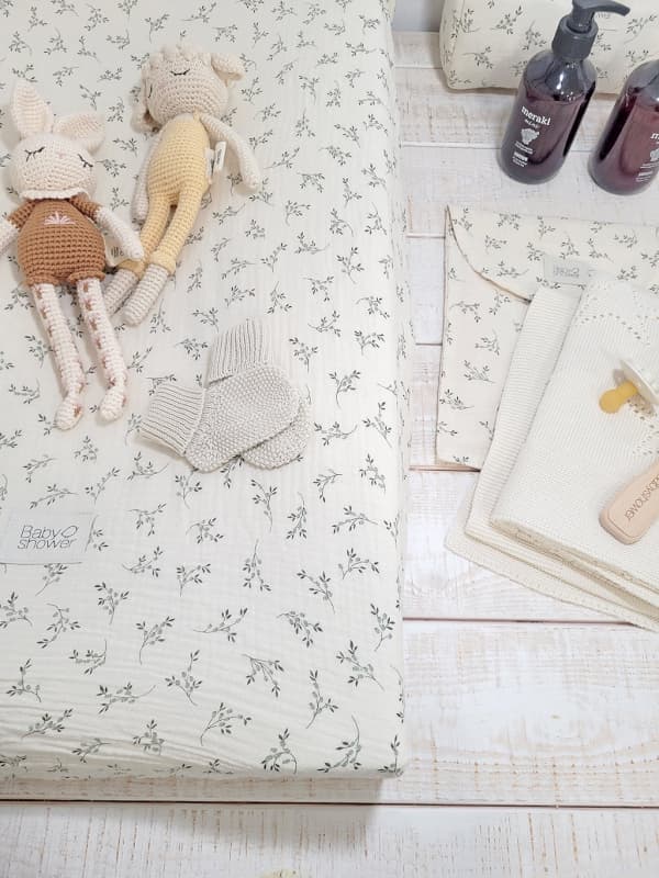 Housse Matelas Langer, olive bloom ah23 — vue 3 sur 4