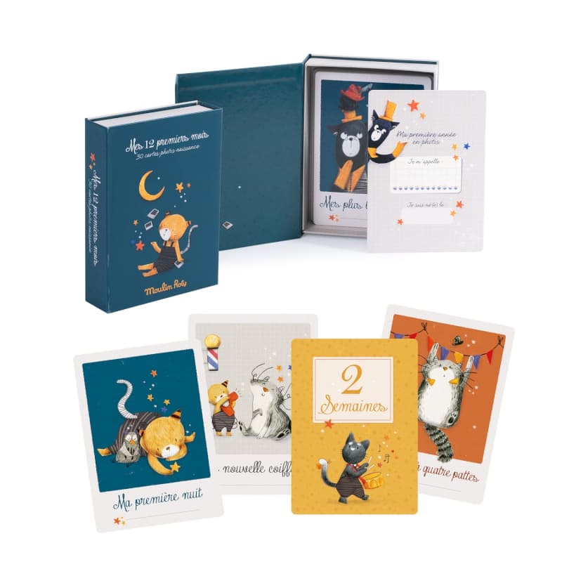 Cartes Mes 12 Premiers Mois les Moustaches (30 Cartes), les moustaches 2021 — vue 3 sur 3