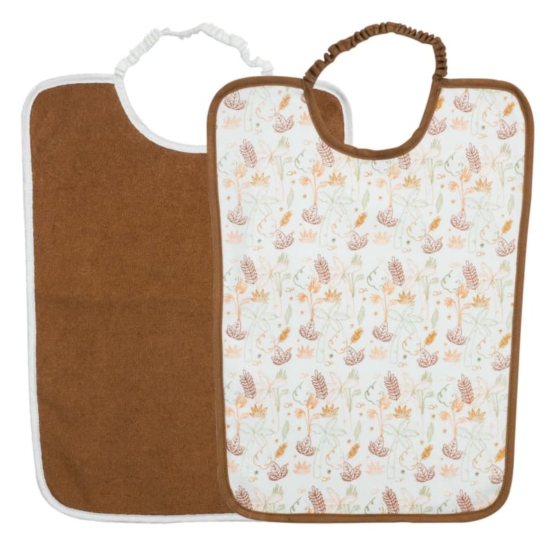 2 Bavoirs Maternelle 30*38cm - Savane, trois kilos sept beige/marron 30x38cm p-23 — vue 1 sur 5