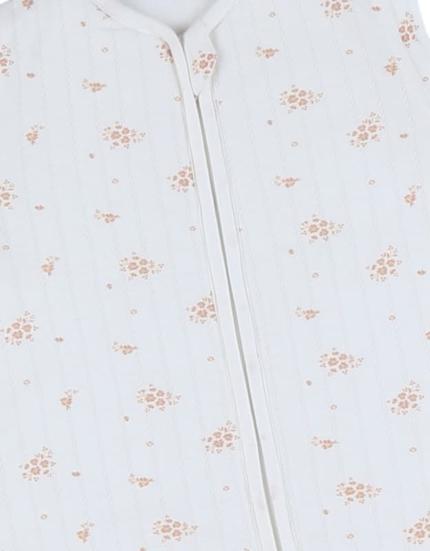 Vf Gigoteuse Nomade Pointelle Bambou-coton - Fleurs d'Antan, ecru 70cm vintage flowers noukie's — vue 5 sur 5