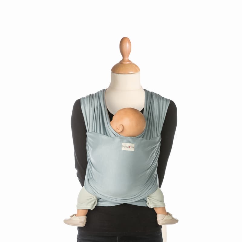 Echarpe de Portage Extensible Tricot-slen Bambou Organic, écharpe de portage babylonia baby carriers blue fog tu p-e-a-h — vue 2 sur 2