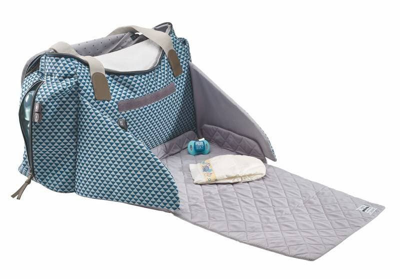 Sac a Langer Sydney Ii Play Print Bleu, beaba — vue 3 sur 4