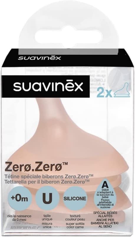 Tetines Biberon X2 a, blanc zerø.zerø suavinex — vue 2 sur 5