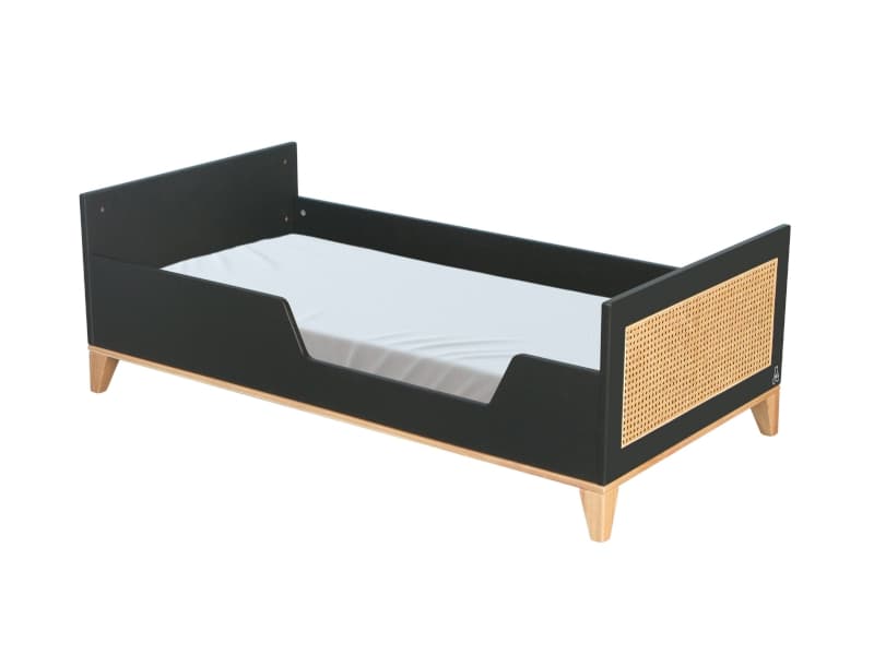 Nami Lit 70x140 Evolutif (2 Cotes Bas Tete et Pied de Lit Coupe) Cannage Ro, ony — vue 2 sur 3