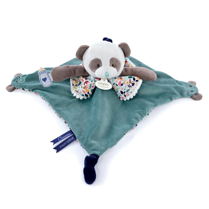 Doudou avec Marionnette a Doigts Panda, noir 30cm doudou complice doudou et compagnie a-24 h-24