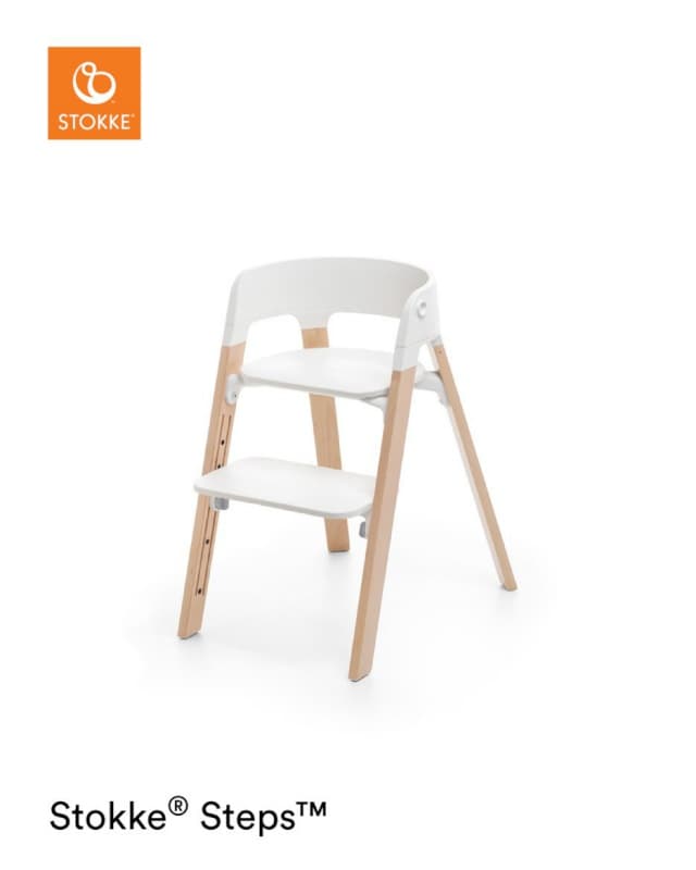 Steps Chair White Natural, stokke white/natural