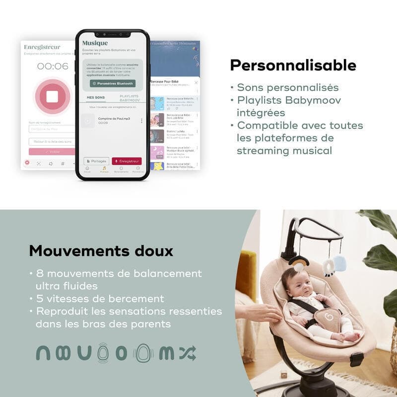 Swoon Evolution Connect Mocca, confort babymoov — vue 5 sur 5