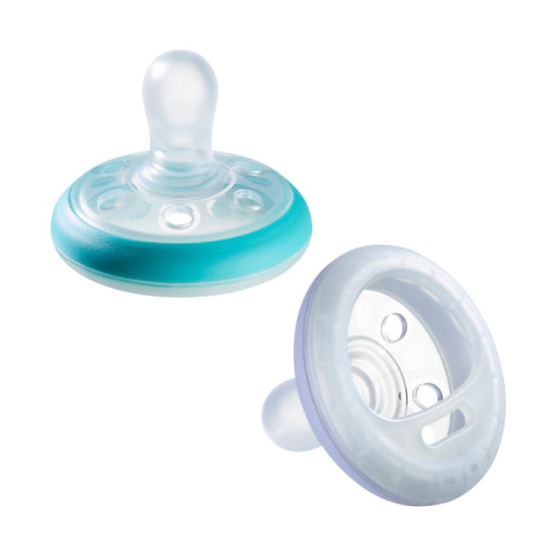 Sucette Ctn - Forme Naturelle Nuit X2 6-18 Mois, tommee tippee multicolore — vue 1 sur 2