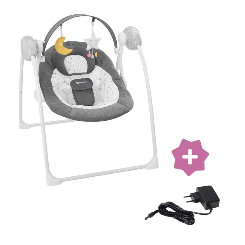 Bundle Bancelle Confort Moonlight + Adaptateur, babymoov france gris — vue 5 sur 5