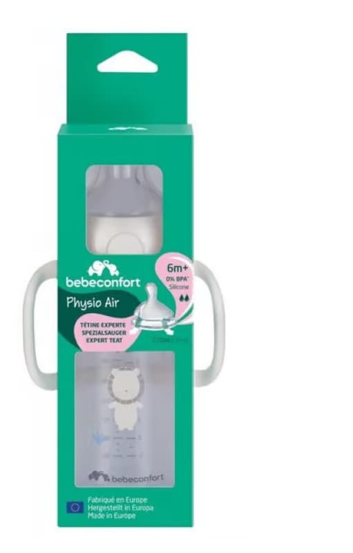 Biberons Col Large Physio 270ml avec Poignets Sand 6+, bebeconfort