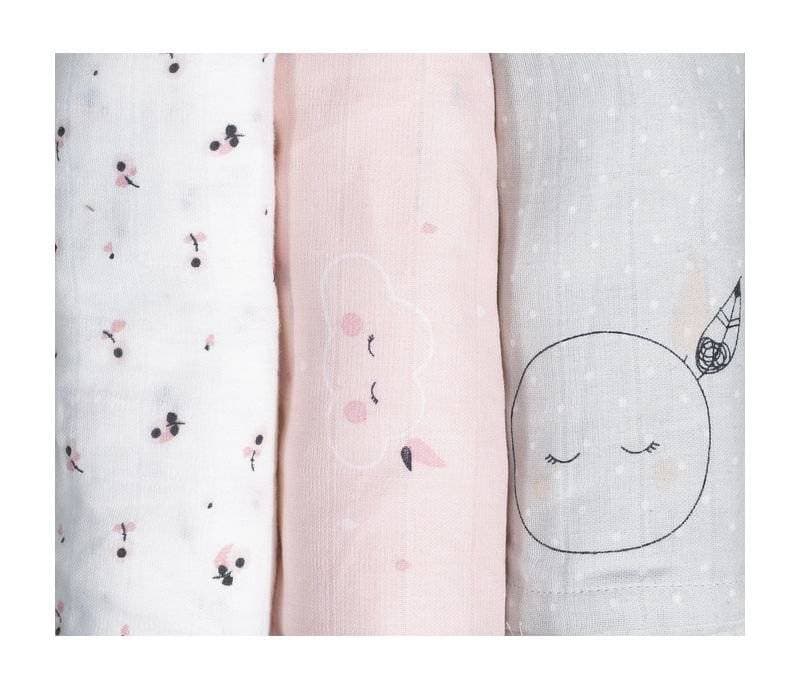 Langes 70x70cm Lot de 3 Miss Fleur de Lune, sauthon — vue 2 sur 3
