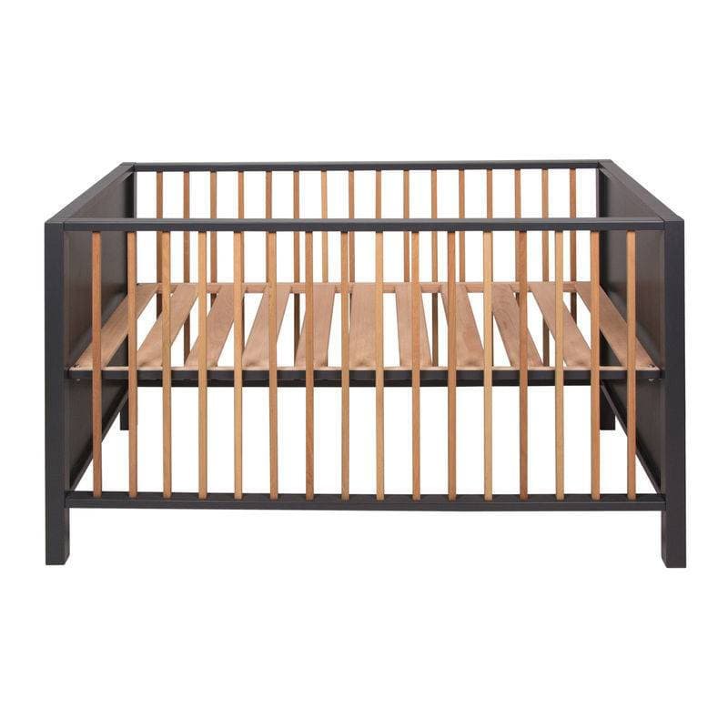 Lit 60x120 Nordic Moon Shadow Naturel, nordic quax gris fonçé/bois 128x66x79h