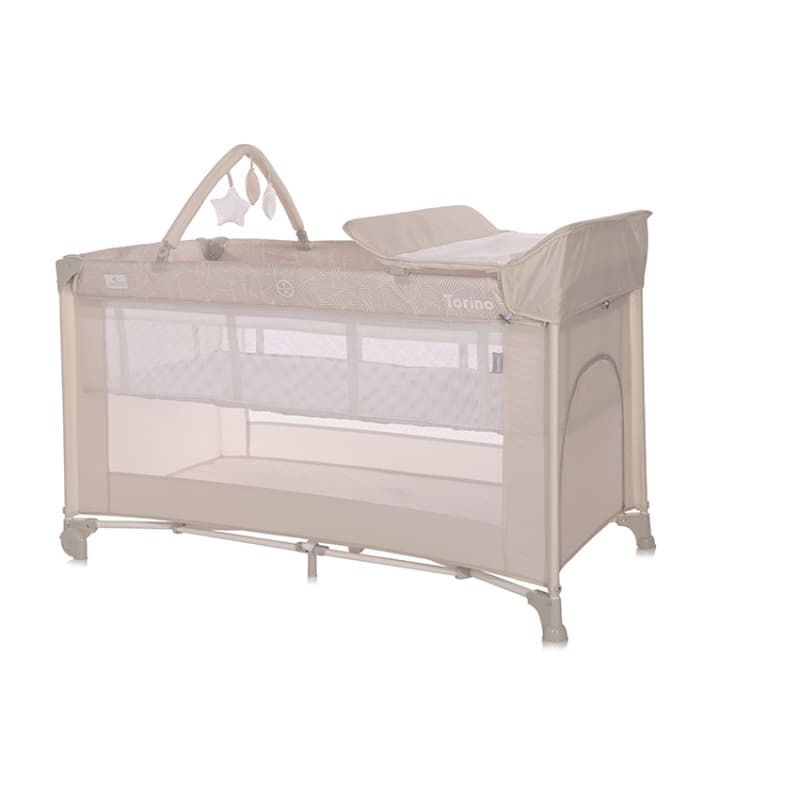 Lit Parapluie Torino 2 Hauteurs +accessoires, beige lorelli 25/03 — vue 1 sur 3
