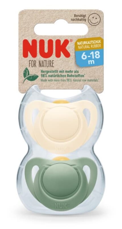 Sucettes Latex X2, vert 6-18m nuk for nature nuk — vue 2 sur 2