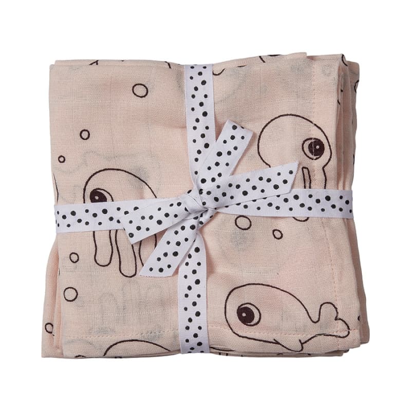 Set de 2 Langes Sea Friends Rose, seafriends rose — vue 1 sur 3