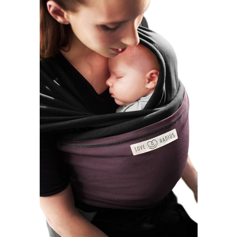 Echarpe l'Originale, portage love radius par jpmbb noire poche prune pe — vue 3 sur 5