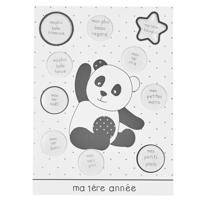 Pele-mele Photos Ma Premiere Annee Babypanda Chao, chao chao sauthon baby deco gris fonce - noir per