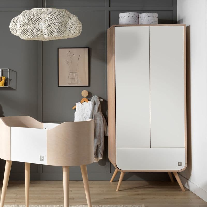 Armoire Pied Bois Blanc Galopin, galopin sauthon original 87 x 198 x 56 — vue 2 sur 3