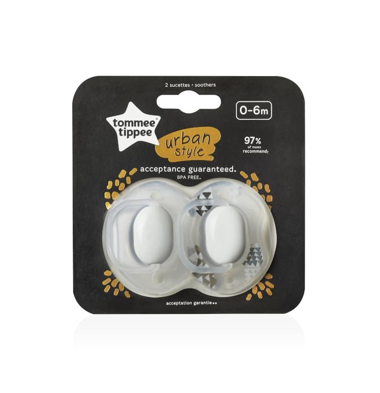 Sucette Ctn Urban Style 0-6mois X2, tomme tippee — vue 2 sur 2