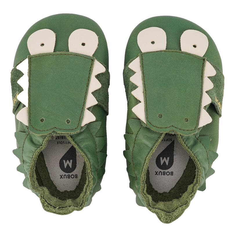 Bobux - Chaussons en Cuir Bobux Soft Soles Giants - Snap Olive - M, chaussons bobux vert p-22 e-22 a-22 h-22