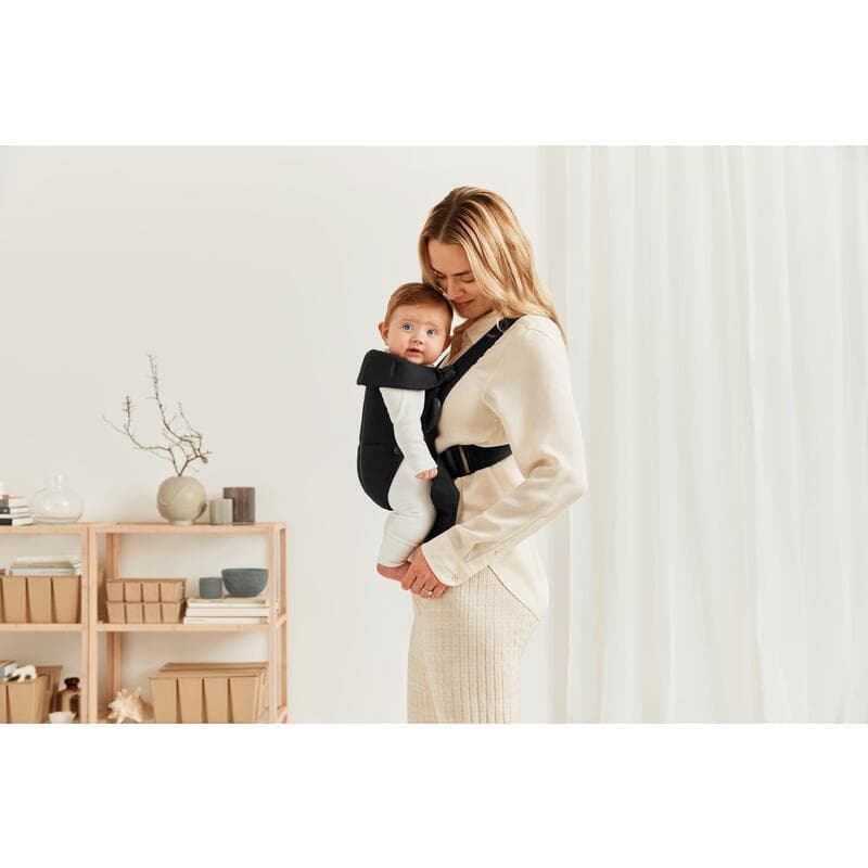 Porte-bebe Mini, noir coton — vue 3 sur 5