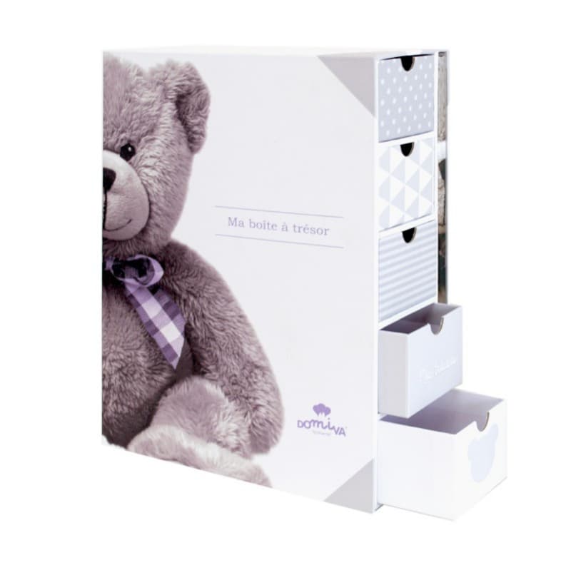 Boite Tresors +livre Naissance Little Bearlittle B, 22x31x10cm domiva little bear 22x31x10cm — vue 1 sur 3