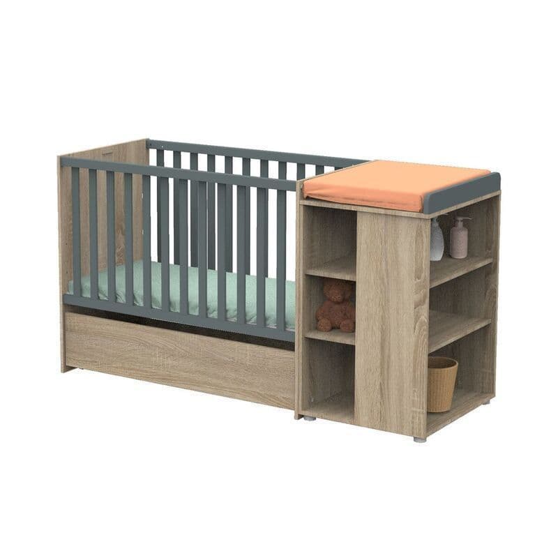 Lit Combine Evolutif 120x60 Gris Nova Gris Volcan Nova, nova meuble — vue 1 sur 5