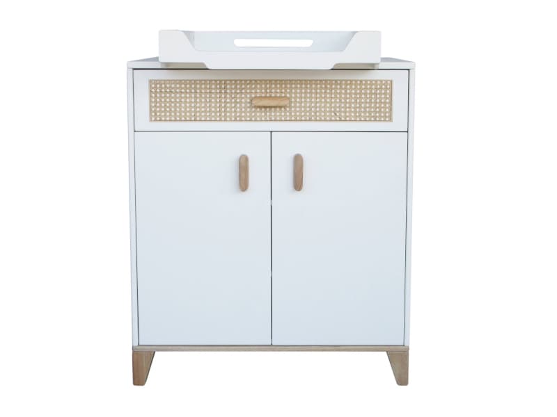 Nami Petite Commode Cannage Rotin Neige, théo 750 x 520 x 900 — vue 1 sur 5