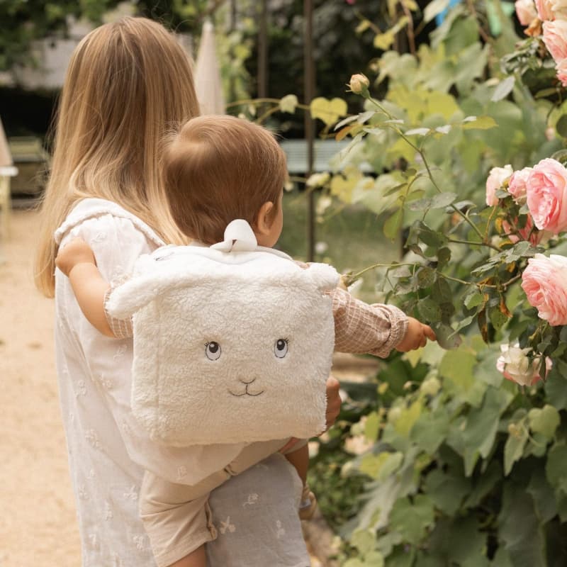 Sac a Dos-wooly, blanc dès 12 mois trois kilos sept e-24 — vue 2 sur 3