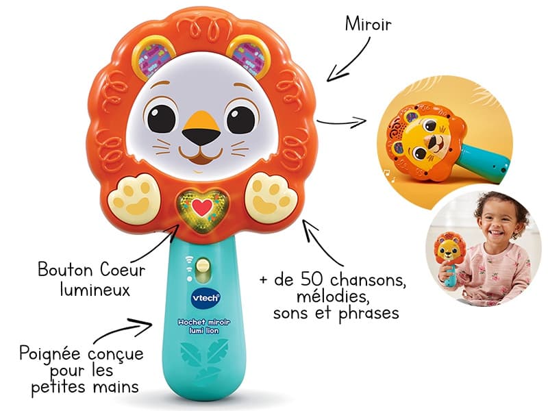 Hochet Miroir Lumi Lion, vtech