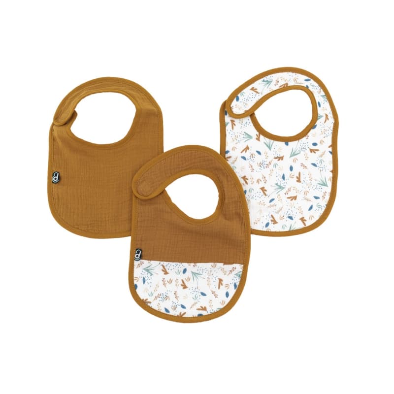 Lot X3 Bavoirs Mousseline 0-6 Mois Caramel Impr Afdl, au fil de l'eau domiva caramel impr afdl 0-6 mois 18,5cm x26,5cm