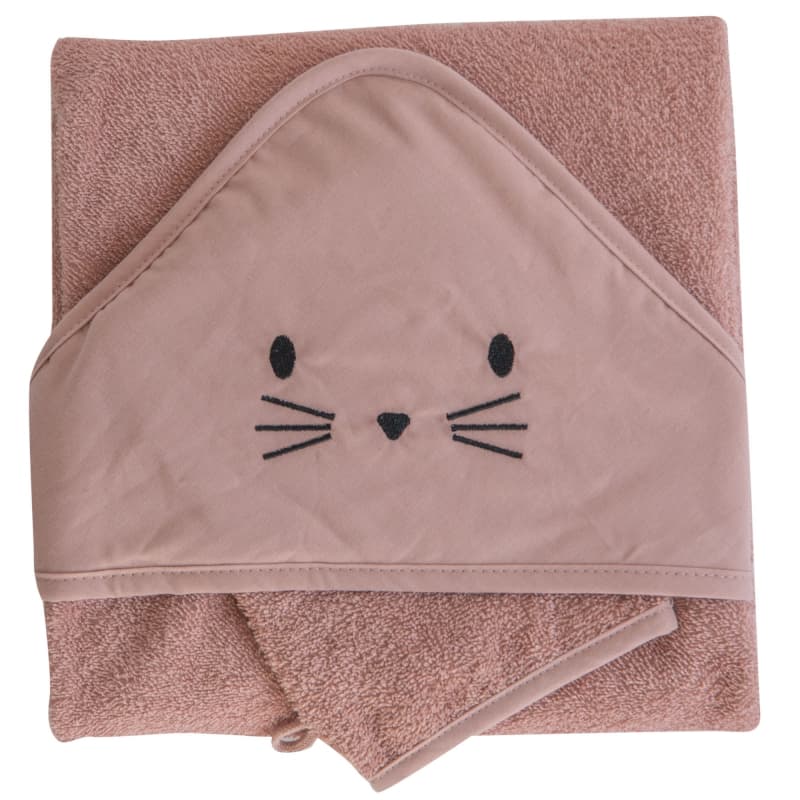 Coffret Sortie de Bain + Gant 75x75 Terracotta, domiva