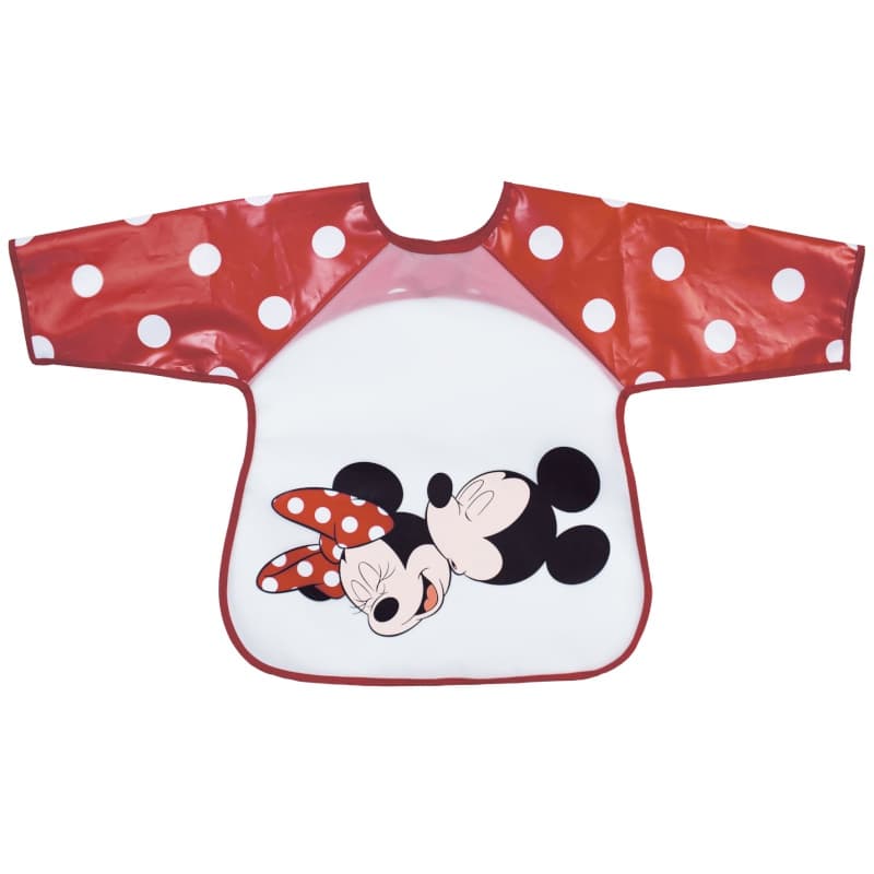 Bavoir Tablier 2eme Age Mickey et Minnie Rouge Imp, disney baby 05-19- disney baby 05-19-