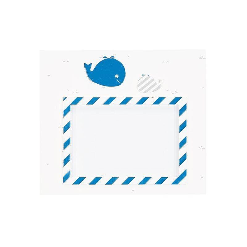 Cadre Photo Blue Baleine, blue baleine sauthon baby deco blanc - bleu - gris
