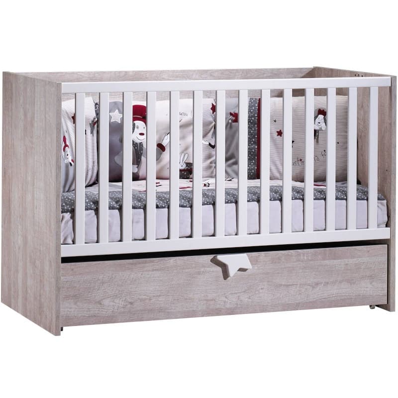 Lit Evolutif en 90x200 et 140x200 Kit Transformat, nova sauthon easy gris/decor gris loft l 144 h 96 — vue 5 sur 5