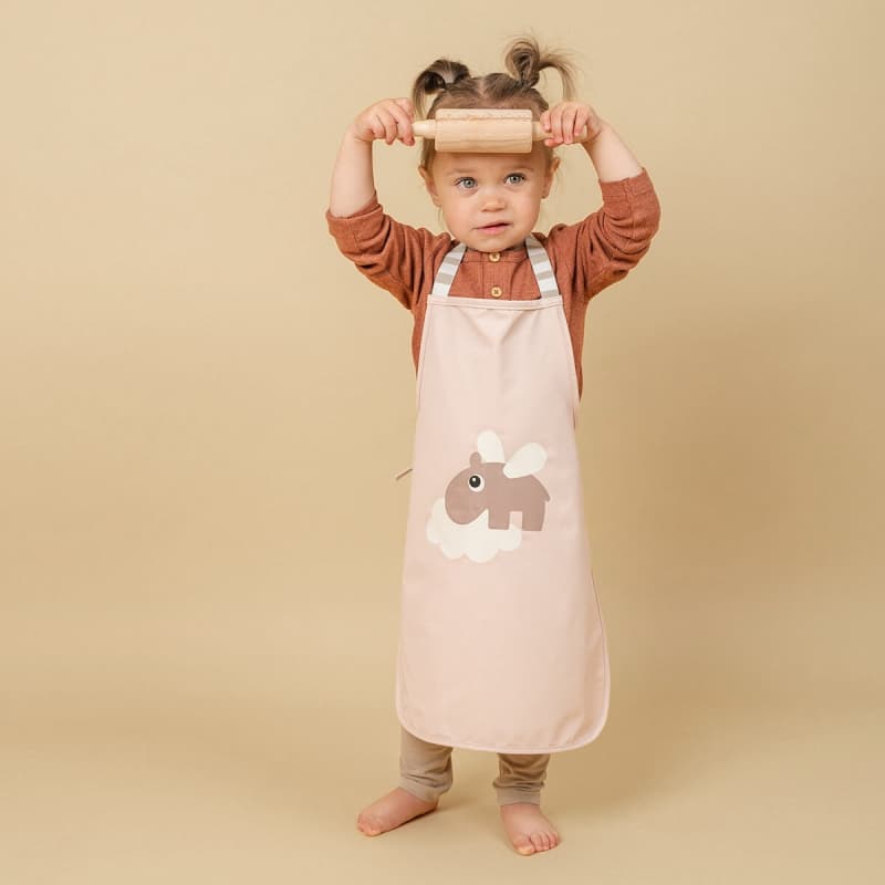 Tablier Impermeable pour Enfants Happy Clouds, vert done by deer p24 — vue 5 sur 5