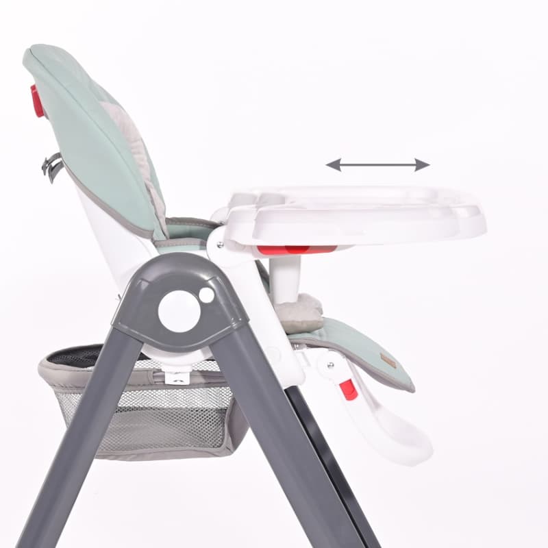 Chaise Haute Party 2 Roues, gris lorelli 25/03 — vue 4 sur 6
