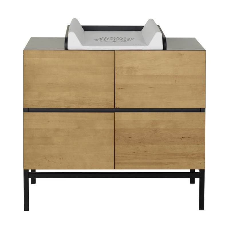 Commode 4 Tiroirs Havana Moonshadow, havana quax bouleau/anthracite 94x57x85h — vue 3 sur 5