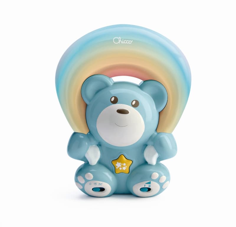 l'Ourson Arc-en-ciel Bleu, chicco bleu