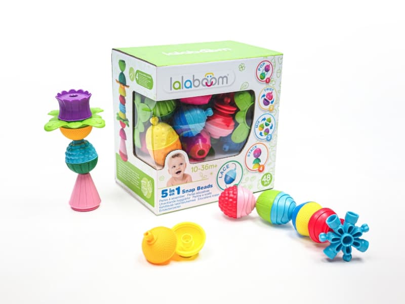 Set de 48 Perles Educatives et Accessoires, lalaboom multicolore