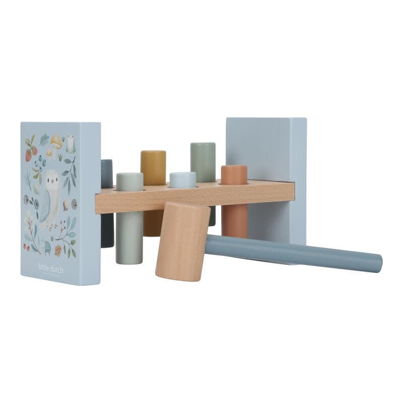 Banc a Marteler Bois Fsc, bleu multicolore forest friends little dutch — vue 2 sur 2