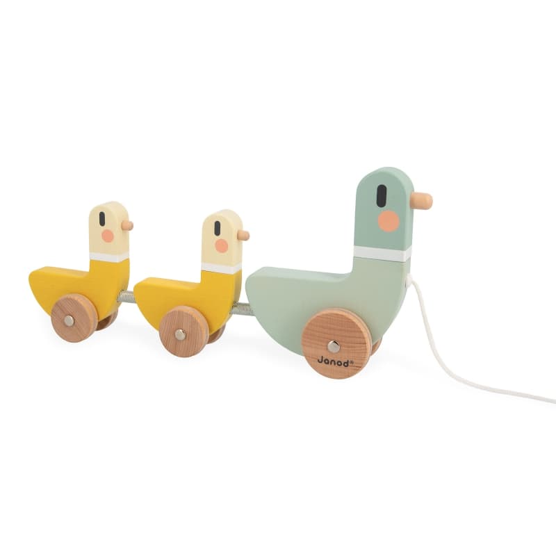 Swc - Canards a Tirer, jouets d'eveil janod vert/jaune 33,5 x 5 x 15,5 collection 2024 — vue 1 sur 5